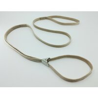 Výstavné vodítko so štipcom ploché béžové